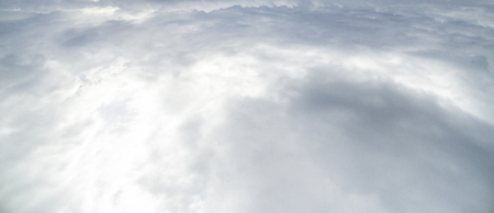 Aerial view over the dramatic clouds