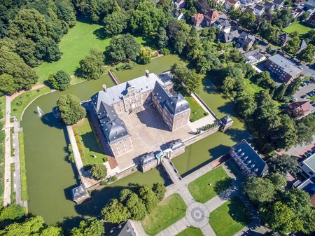 The historic Castle Ahaus in Westphalia, Germanyの写真素材