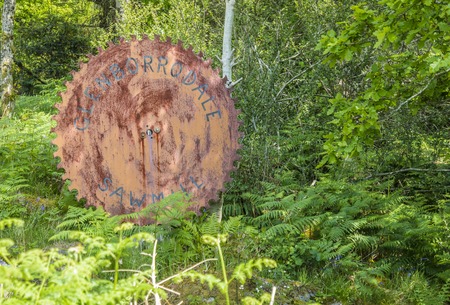 Sign of the Glenborrodale sawmillの写真素材