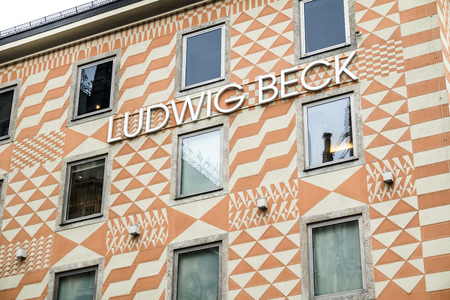 Munich / Germany - February 15 2018 : Ludwig Beck is selling beauty, cosmetics,music,lifestyle and fashion products in the city of Munichのeditorial素材