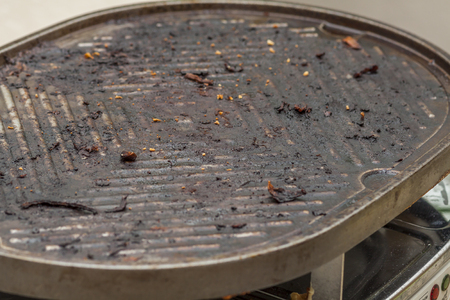 Used dirty electric Racletteの写真素材