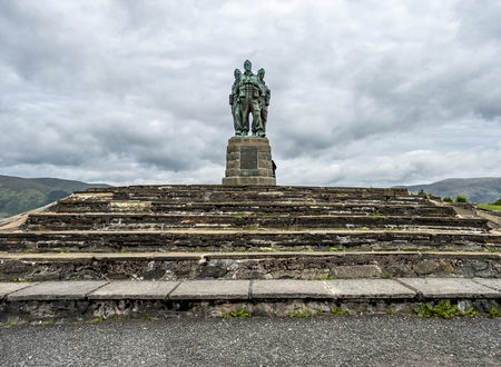 Spean Bridge / Scotland - May 31 2017: A memorial dedicated to the men of the British Commando Forces raised during World War IIのeditorial素材
