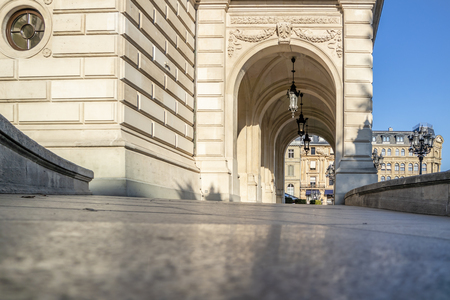 Frankfurt / Germany - August 17 2018 : Close up of the old opera house at Opernplatzのeditorial素材