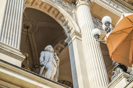 Frankfurt / Germany - August 17 2018 : Close up of the old opera house at Opernplatzのeditorial素材