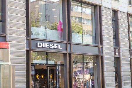 FRANKFURT / GERMANY - AUGUST 17 2018 : Diesel shop is located on the Fressgass.のeditorial素材