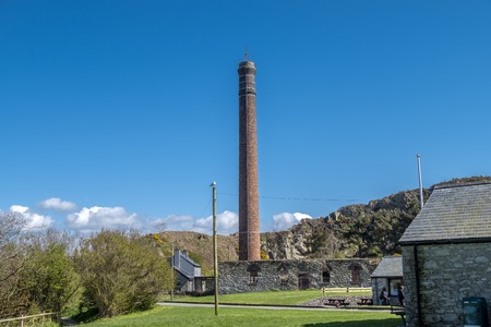 Chimney at Breakwater Country Park on Anglesey in Wales - United Kingdom.の写真素材
