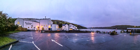 Isle of Skye / Scotland - October 10 2018: Talisker distillery is an Island single malt Scotch...