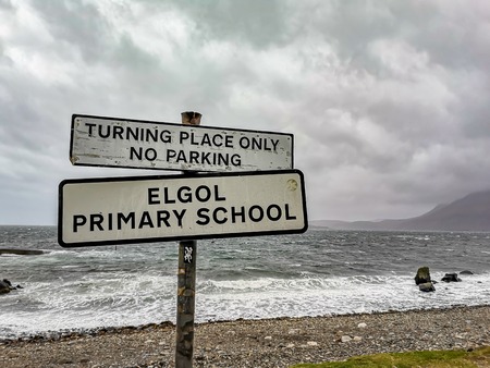 Elgol, Isle of Skye / Scotland : The Elgol primary school is located close to the beach on the Isle of Skye - Scotlandのeditorial素材
