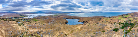 Aerial view of the coastline by Marameelan south of Dungloe, County Donegal - Irelandの写真素材