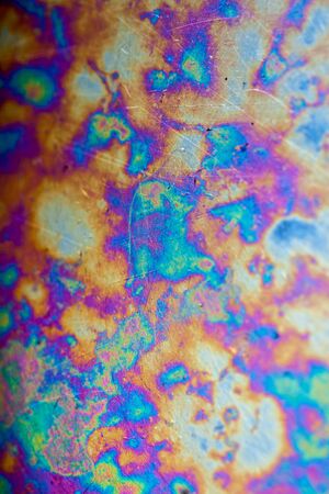 Stainless steel texture getting a lot of coloursの写真素材