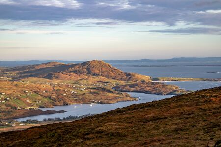 Teeling seen from the Slieve League cliffs in County Donegal - Ireland.