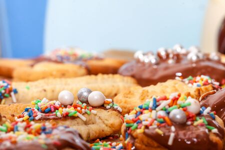 Home made cookies in the kitchen ready to eat.の写真素材