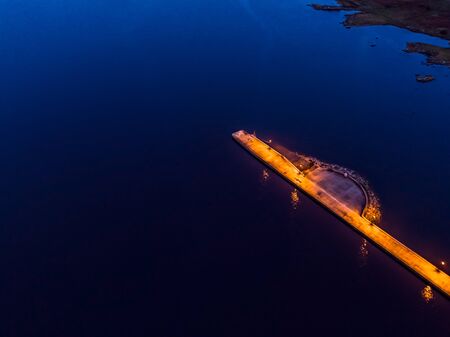 Aerial view of the jetty in Dungloe in County Donegal - Ireland.の写真素材