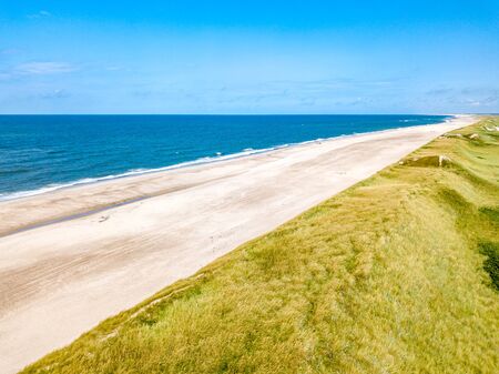 Aerial view of the Sondervig Beach in Denmark - Europe