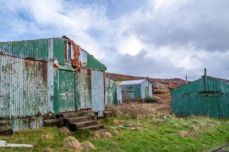 Abandoned buildings at Fort Dunree, Inishowen Peninsula - County Donegal, Ireland.の写真素材