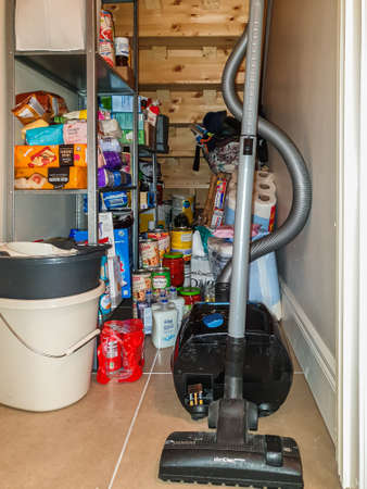 Donegal / Ireland - March 02 2020 : Pantry filled with foodのeditorial素材