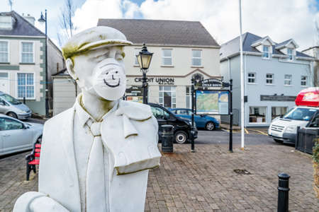 ARDARA, COUNTY DONEGAL - MARCH 13 2020 : The Sculpture of John Doherty, created by Redmond Herrity,...