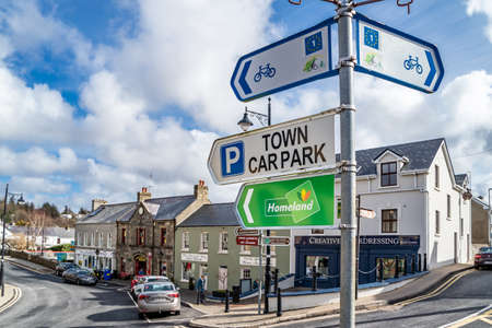 ARDARA, COUNTY DONEGAL / IRELAND - MARCH 13 2020 : Ardara town is still busy during the Corona outbreak.のeditorial素材
