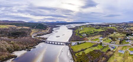 The bridge to Lettermacaward in County Donegal - Irelandの写真素材