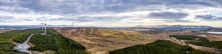 Aerial view of the Clogheravaddy Wind Farm in County Donegal - Irelandの写真素材