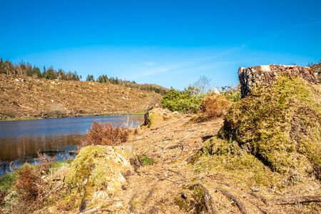 The deforested area at Bonny Glen in County Donegal - Irelandの写真素材