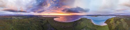 Amazing sunset at Portnoo in County Donegal - Ireland.