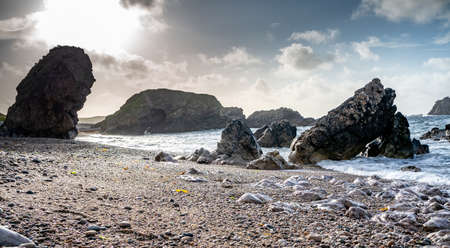 The beautiful coast at Maling Well, Inishowen - County Donegal, Irelandの写真素材