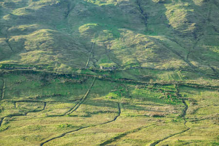 View of the bluestack mountains viewing towards Carnaween in Donegal - Irelandの写真素材