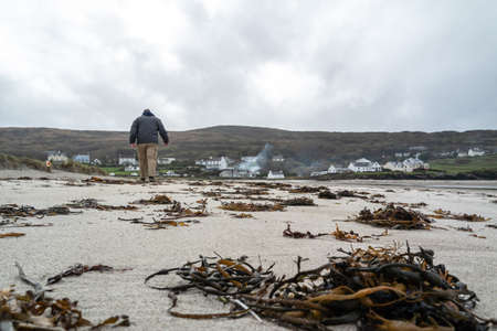 Narin Strand is a beautiful large blue flag beach in Portnoo, County Donegal - Irelandの写真素材