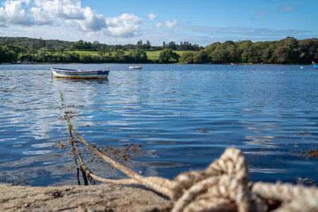 Rowing boat at the pier in Bruckless in County Donegal - Ireland.の写真素材