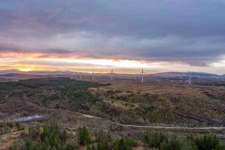 Aerial view of Bonny Glen between Ardara and Portnoo in County Donegal