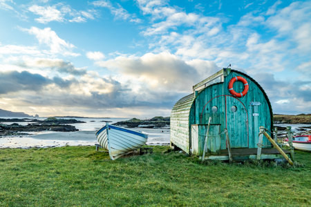 ROSSBEG, COUNTY DONEGAL, IRELAND : JANUARY 02 2021 : The Lobster Pod is a brillant innovation by native Patrick McLoone.のeditorial素材