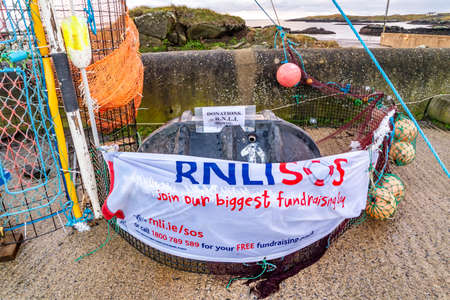 Rossbeg, Ireland - January 02 2021 : This is constructed by locals for fundraising during Christmas timeのeditorial素材