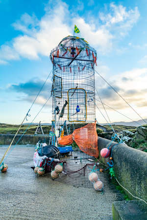 Rossbeg, Ireland - January 02 2021 : This is constructed by locals for fundraising during Christmas timeのeditorial素材