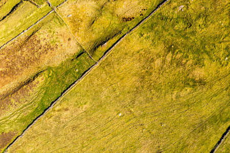 Aerial view of Dunmore Head by Portnoo in County Donegal, Ireland.の写真素材