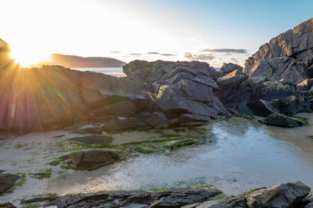 Kiltoorish bay beach between Ardara and Portnoo in Donegal - Ireland.