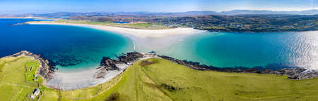 Aerial view of Portnoo in County Donegal, Ireland.の写真素材