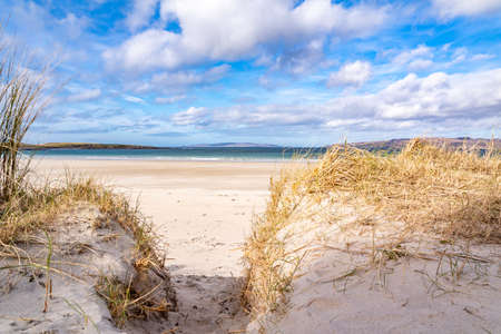 The dunes at Portnoo, Narin, beach in County Donegal, Ireland.の写真素材