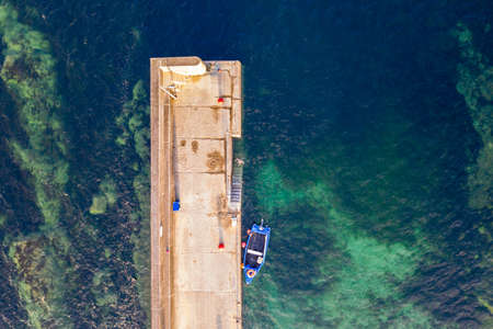 Aerial view of Portnoo harbour in County Donegal, Irelandの写真素材