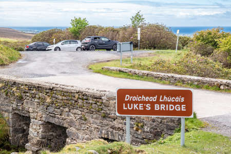 Sligo, Ireland - May 25 2021 : Lukes Bridge is a good place to climb Benbulbin mountain but also...