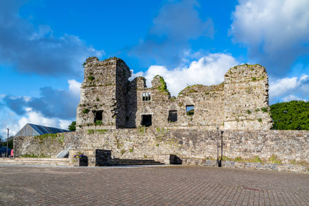 The castle ruins in Manorhamilton, erected in 1634 by Sir Frederick Hamilton - County Leitrim,...