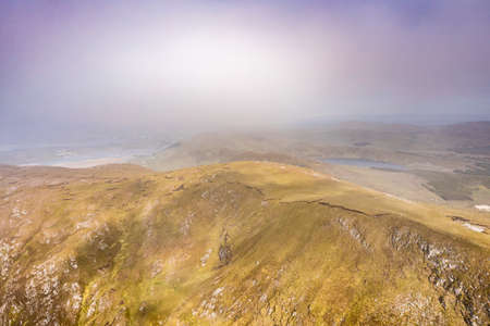 Aerial view of Slieve Tooey by Ardara in County Donegal - Ireland