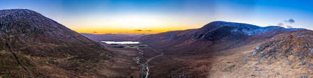 Aerial view of the Glenveagh National Park in County Donegal, Ireland