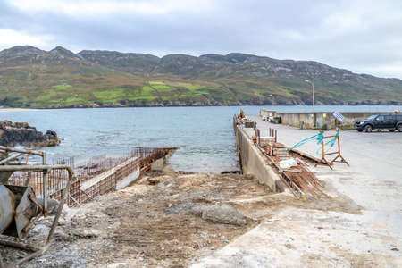 Lenan, Donegal, Ireland - September 16 2021 : The harbour in Lenan bay has a pier that makes landing convenientのeditorial素材