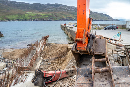 Lenan, Donegal, Ireland - September 16 2021 : The harbour in Lenan bay has a pier that makes landing convenientのeditorial素材