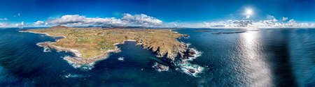 Aerial view of the beautiful coastline of Gweedore - County Donegal, Irelandの写真素材