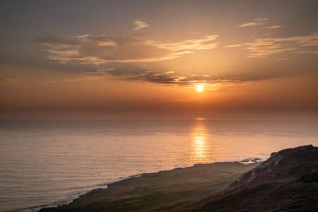 Sunset at Crohy Head in County Donegal - Irelandの写真素材