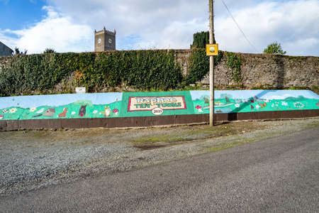 Raphoe, Ireland - October 11 2021 : Sign marking the Raphoe Tidy Towns