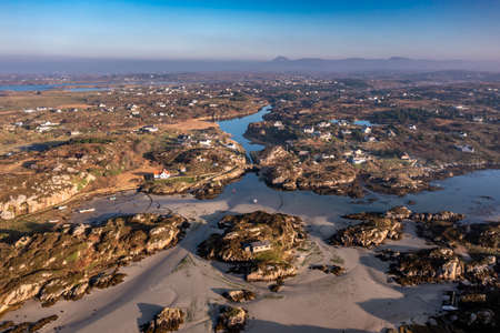The beautiful Cloughglass bay and beach by Burtonport in County Donegal - Irelandの写真素材