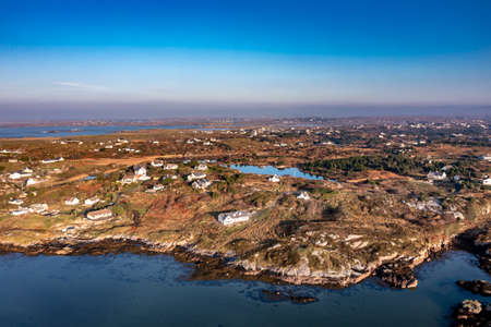 The beautiful Cloughglass bay and beach by Burtonport in County Donegal - Irelandの写真素材